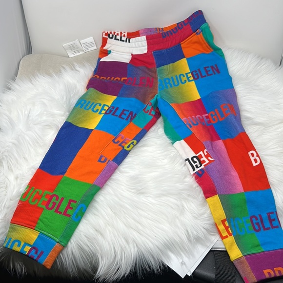 BRUCE GLEN BIG LOGO CROP JOGGERS SIZE 7 Measure 12” Waist X 19” inseam - Picture 3 of 9